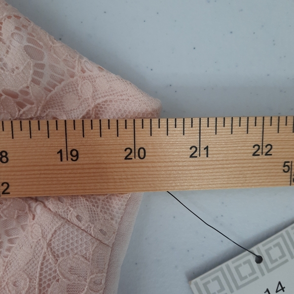 Liz Claiborne Blush Pink Lace Sheath Midi Dress size 14 - Picture 8 of 10